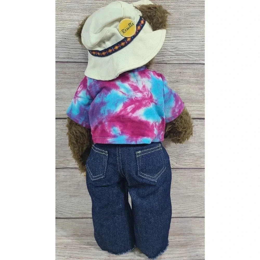 Douglas Ben & Jerrys 1st Edition Collectible Plush Bear Brown Tie Dye Shirt 16